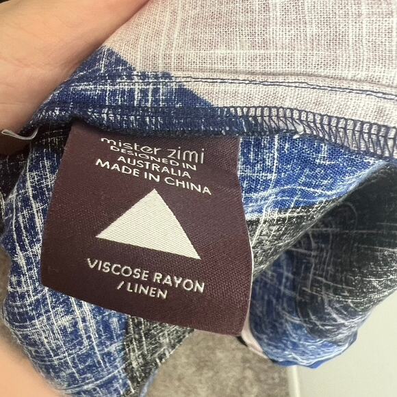 Mister Zimi Lottie Midi Dress in Agave  Geometric Womens Size 10 - Picture 13 of 16